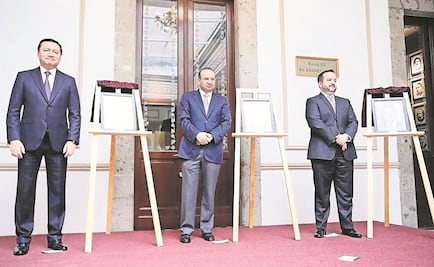 Colocan retratos de ex titulares de Segob 