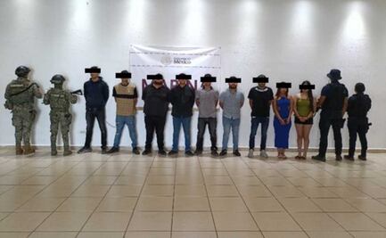 Marina detiene a 9 personas, relacionadas con “Los Salazar" en Sonora; aseguran armas y drogas