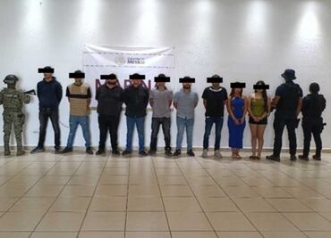 Marina detiene a 9 personas, relacionadas con “Los Salazar" en Sonora; aseguran armas y drogas