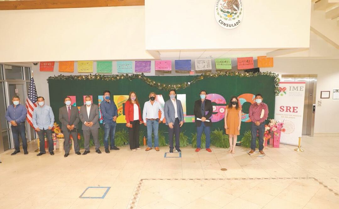 El gobernador de Hidalgo, Omar Fayad, visitó Florida y se reunió con representantes de las federaciones hidalguenses en Estados Unidos. Foto: Especial