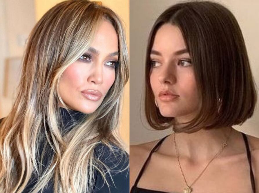 Cortes de pelo en tendencia para la primavera. Foto: Instagram @jlo / Pinterest 