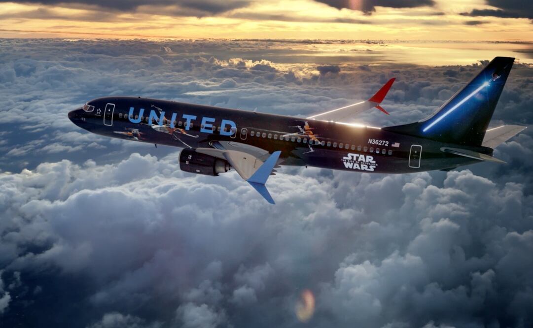 Puedes rastrear el avión de Star Wars a través del sitio web FlightAware. (Foto: Cortesía United)