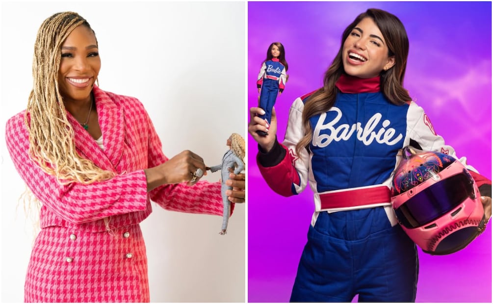 La extenista Serena Williams y la piloto de automovilismo Regina Sirvent Alvarado. Foto: Instagram @Mattel