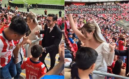 Pareja celebra su boda en partido de Chivas; el equipo tapatío compartió el momento