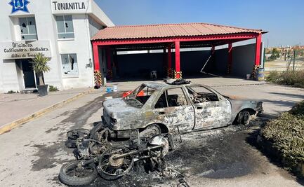 Habitantes de Villas de Tonanitla queman patrullas en protesta por presunto abuso policial 