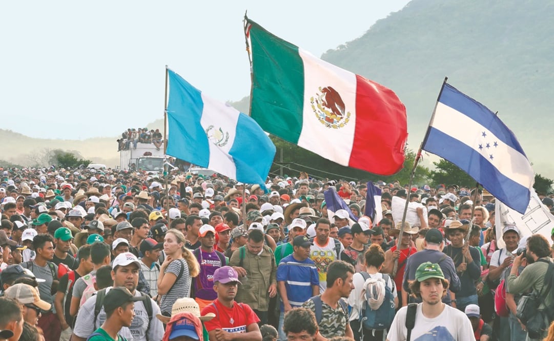 Integrantes de la primer caravana migrante. Foto: Archivo/EL UNIVERSAL