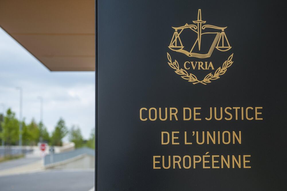 La entrada al Tribunal de Justicia de la Unión Europea (TJUE) en Luxemburgo. (EFE)