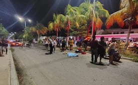 Mueren dos adolescentes en accidente de motocicleta en Celestún, Yucatán; testigos señalan exceso de velocidad