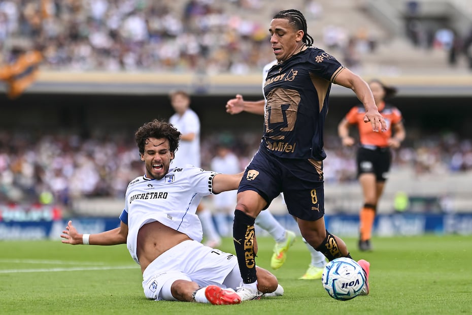 Pumas y Querétaro en partido, durante la Jornada 4 del Apertura 2026 de la Liga MX - Foto: Imago7