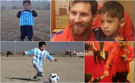 Niño afgano conoce a su ídolo Lionel Messi 