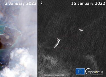 Isla del volcán de Tonga desapareció casi por completo tras erupción
