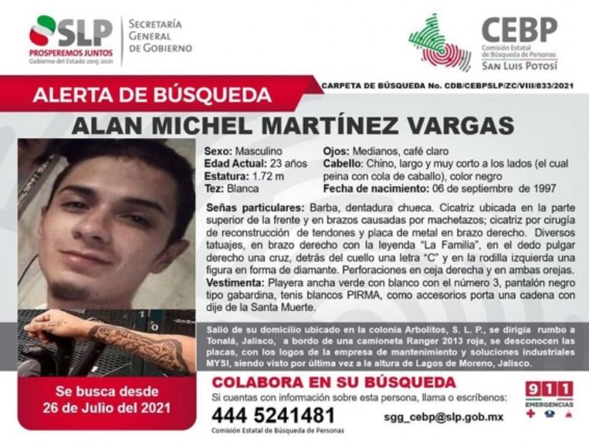 Buscan a cuatro jóvenes de San Luis Potosí desaparecidos en Jalisco