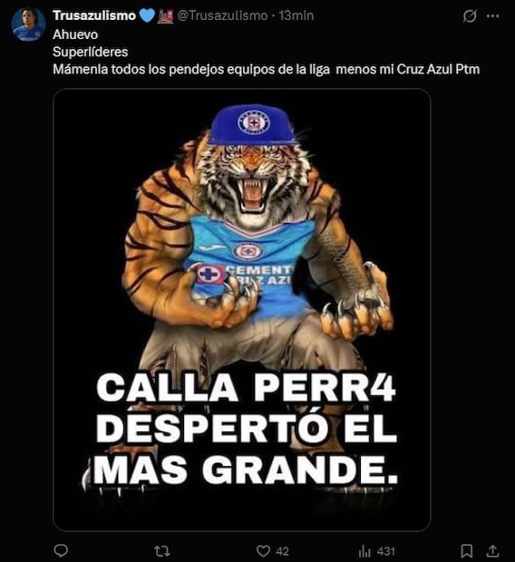 La afición de Cruz Azul festeja el liderato con LOS MEJORES MEMES