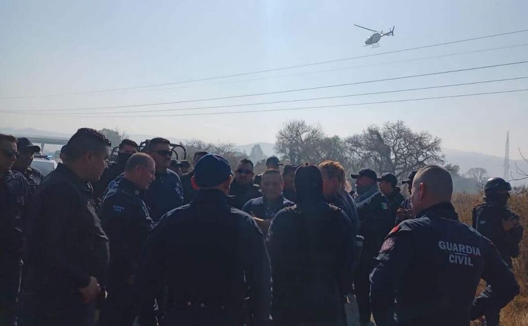Los elementos de seguridad se enfrentaron a los estudiantes de la Escuela Normal Rural “Vasco de Quiroga” en Morelia, Michoacán (01/04/2025). Foto: Especial