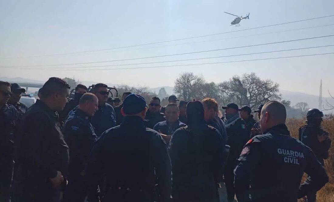 Los elementos de seguridad se enfrentaron a los estudiantes de la Escuela Normal Rural “Vasco de Quiroga” en Morelia, Michoacán (01/04/2025). Foto: Especial