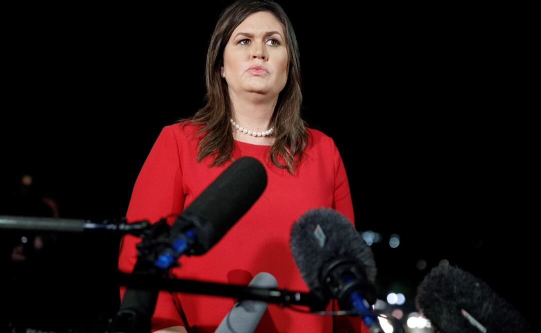 Sarah Sanders, vocera de la Casa Blanca. Foto: EFE