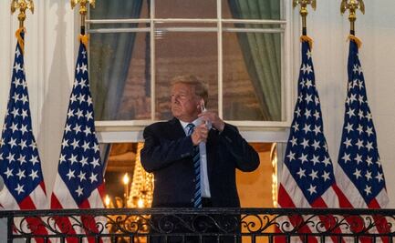 Dan alta a Trump, llega a la Casa Blanca... y se quita el cubrebocas