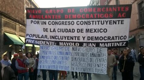 Ambulantes piden respetar su derecho a la representación en la CDMX