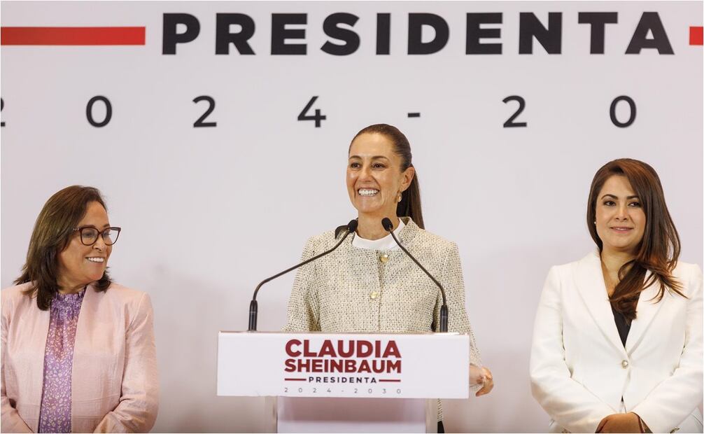 Rocío Nahle, Claudia Sheinbaum y María Teresa Jiménez. Foto: Yaretzy M. Osnaya/EL UNIVERSAL