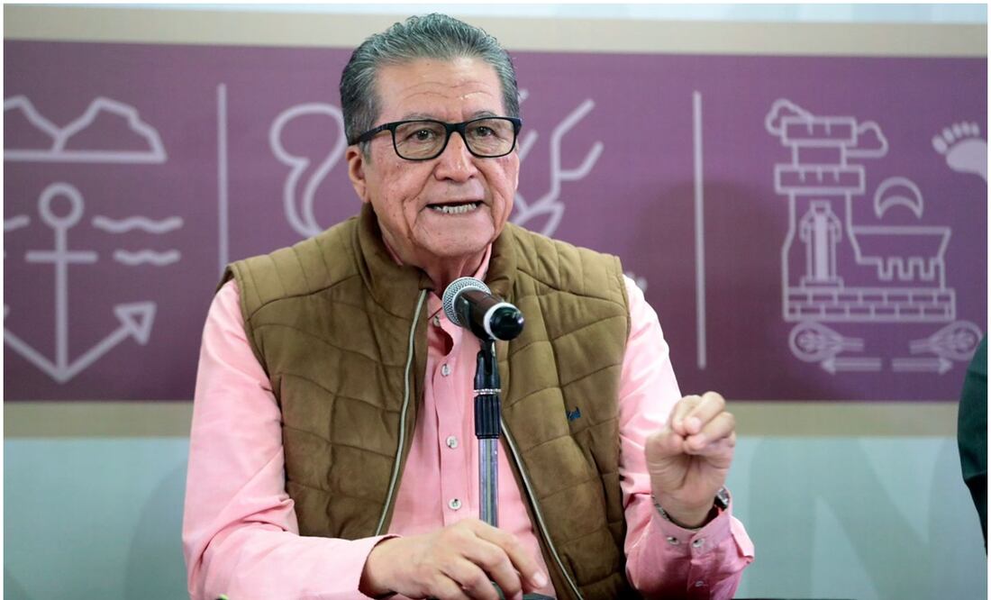 Feliciano Castro Melendrez, Secretario General de Sinaloa durante la conferencia de la vocería del estado (28/12/2024). Foto: Oficial