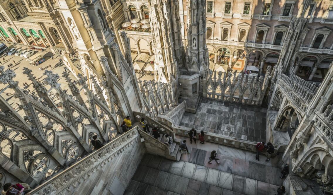 Il’Duomo. Su construcción se realizó a lo largo de cinco siglos y es el monumento más emblemático de Milán. (Foto: Istock)