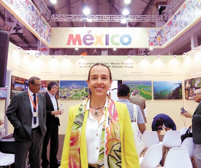 La embajadora mexicana, Francisca Méndez, habla de los retos del montaje del pabellón mexicano. FRIDA JUÁREZ. EL UNIVERSAL