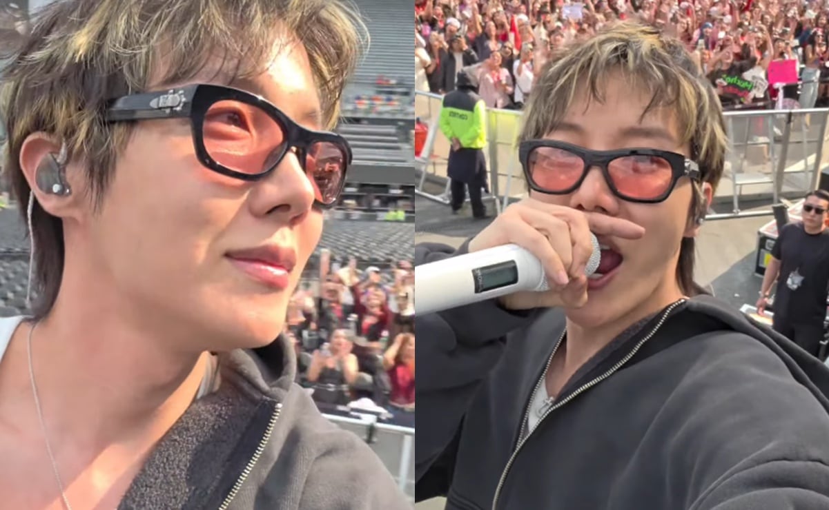 J-Hope recorre el escenario del Estadio GNP previo al concierto de BTS y las Armys estallan de emoción al verlo