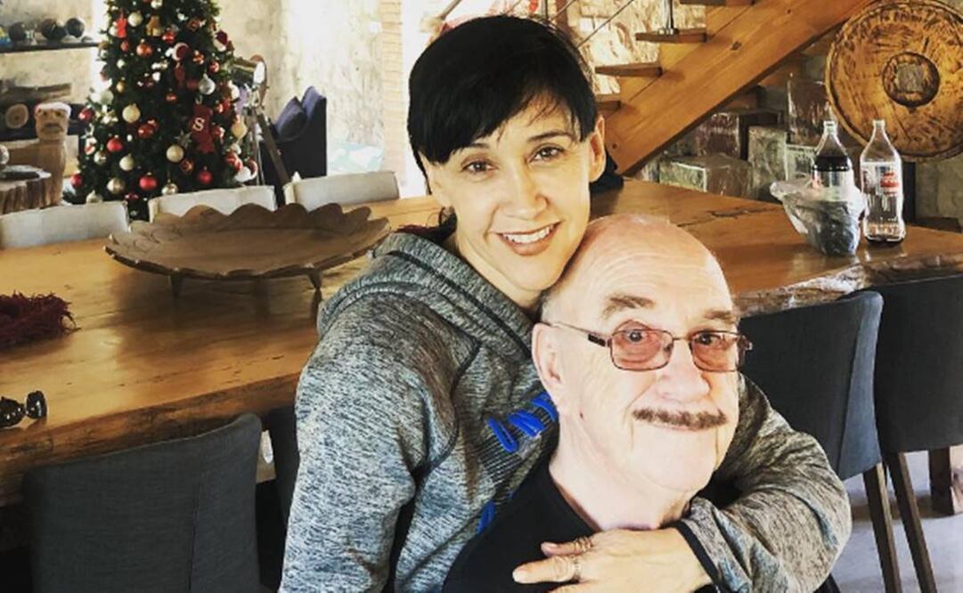 Susana Zabaleta con su papá.