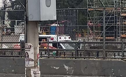 Fallece trabajador de Trolebús elevado al caerle un andamio en la estación Santa Martha, en Iztapalapa