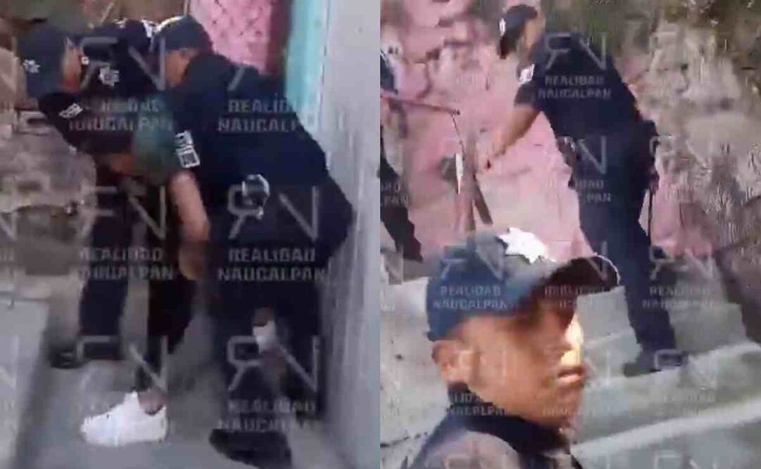 Los policías participaron en el operativo Andador Seguro en las calles Miguel Allende, esquina Vallarta, en la colonia Valle Dorado, el pasado 22 de enero. Foto: Captura de video
