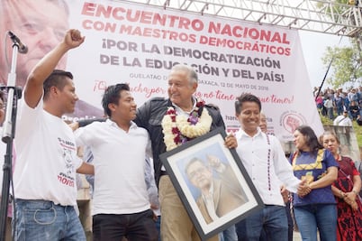 “¡Basta de que gobierno ofenda al magisterio!”