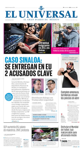 Portada impresa del 16 de mayo de 2026