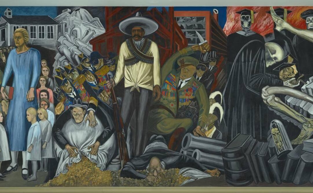 La epopeya de la civilización americana (detalle), 1932-34, de José Clemente Orozco. (Hood Museum of Art, Dartmouth College: Comisionada por Trustees of Dartmouth College), © Jose Clemente Orozco/Artists Rights Society (ARS), New York/SOMAAP, Mexico City.