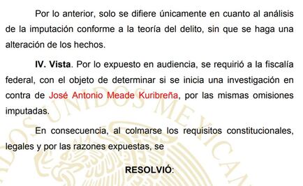 Así ordenó juez a FGR determinar si investigará a José Antonio Meade  