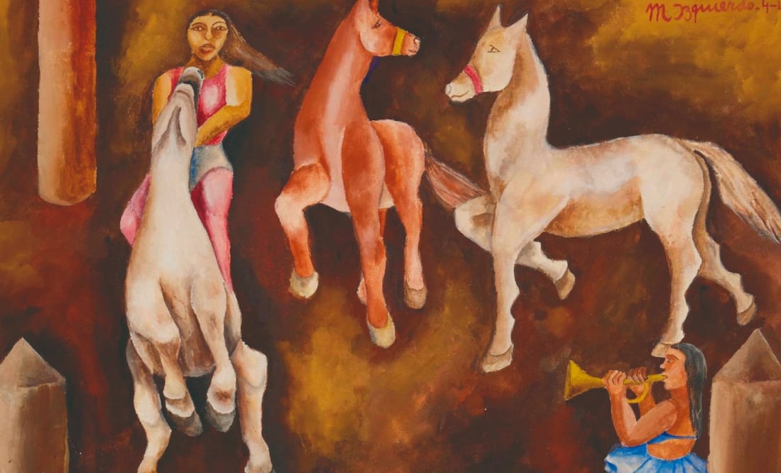 Caballo en el circo, de María Izquierdo. Precio de salida entre 40 a 60 mil dólares. Fotos tomada de Catálogo "Jacques & Natasha Gelman. Collecting Modern Art", de Sotheby's