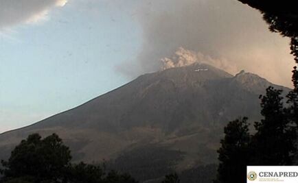 Se registra explosión en volcán Popocatépetl