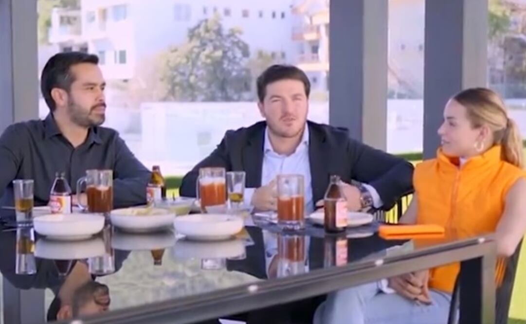 Samuel García y Álvarez Maynez realizan anuncio de precandidatura presidencial con cervezas en mano. Foto: Captura de pantalla