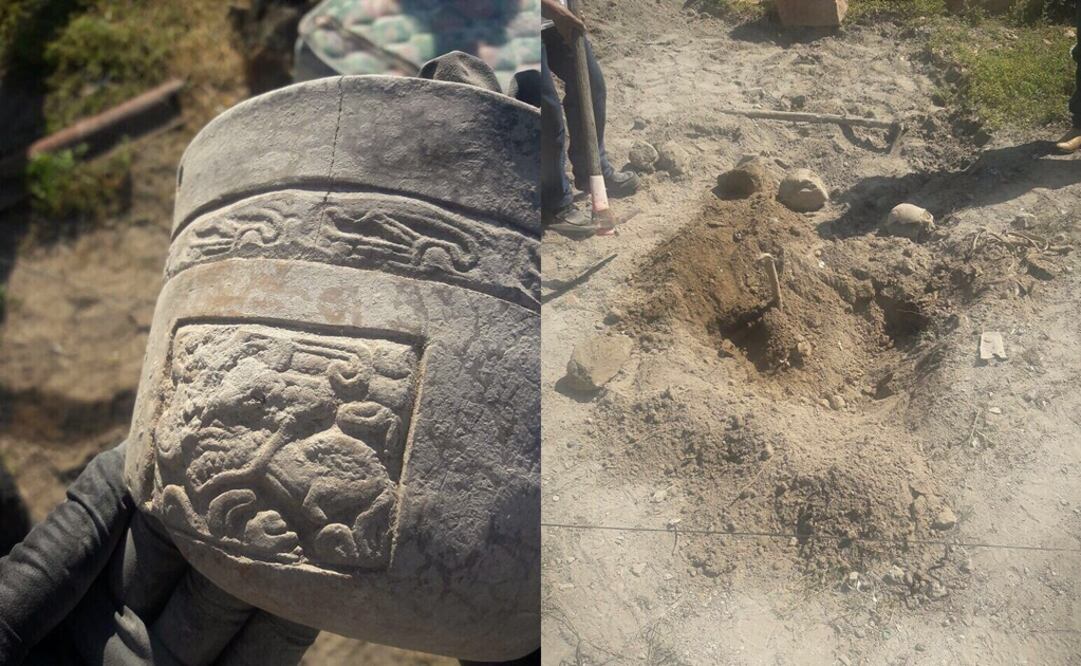 En el barrio de "El Tepetate" en la comunidad de Pañhe, fueron encontradas varias osamentas, así como fragmentos de vasijas. /Especial