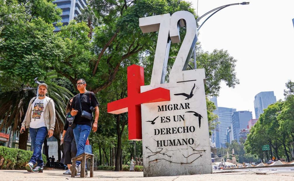 El 72 conmemora a las víctimas de la masacre de migrantes en San Fernando, Tamaulipas, en 2010. Foto: Karla Guerrero| El Universal