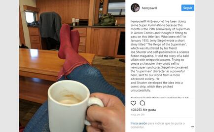 Henry Cavill celebra aniversario de Superman