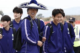 La selección de Corea del Sur llega a Guadalajara. (Foto: Ulises Ruiz / AFP)