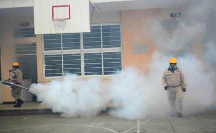 Fumigan escuelas de Oaxaca previo a regreso a clases