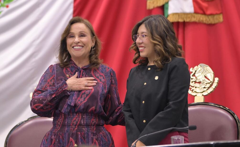 Rocío Nahle García durante su Primer Informe de Gobierno (03/12/2025). Foto: Especial