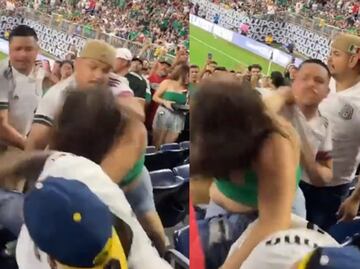 VIDEO: Aficionados mexicanos golpean a mujer en el juego de México vs Honduras