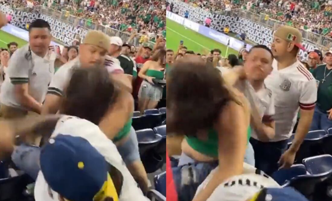 VIDEO: Aficionados mexicanos golpean a mujer en el juego de México vs Honduras