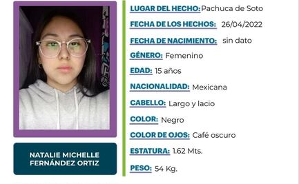 Buscan a Natalie Michelle, desapareció luego ir a la escuela en Pachuca