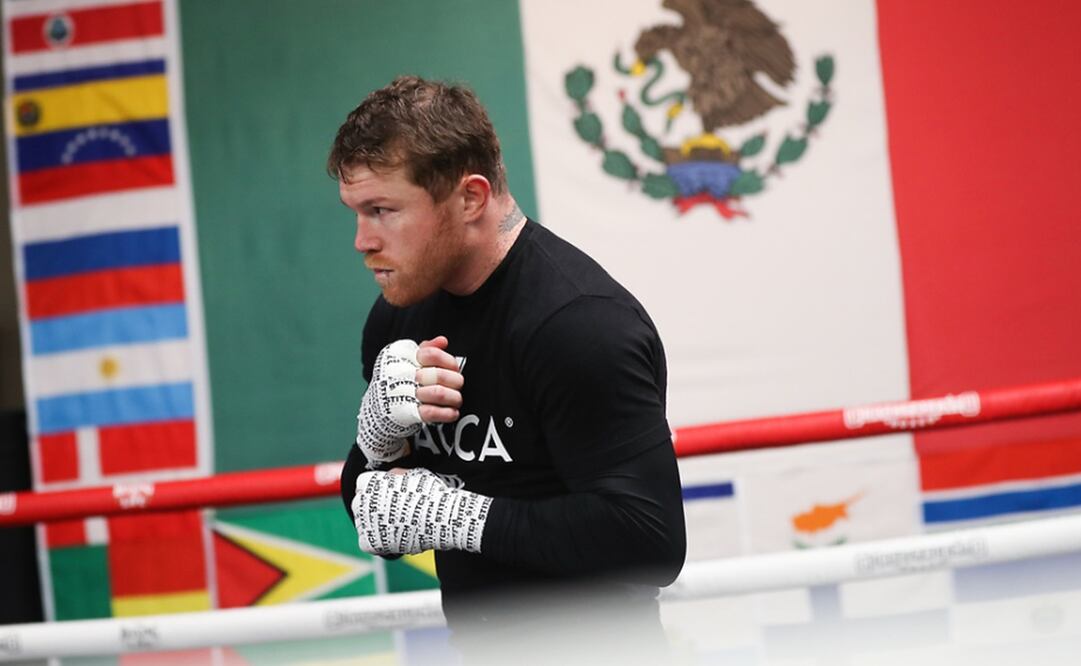 Saúl 'Canelo' Álvarez alistándose para la pelea contra Ryder / FOTO: Matchroom