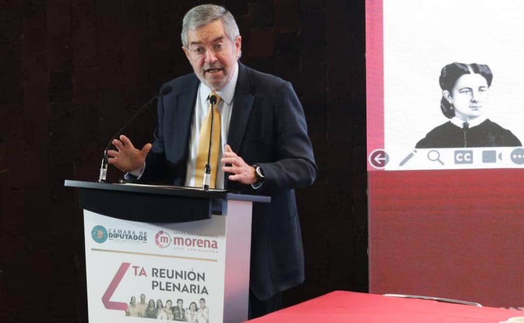 Juan Ramón de la Fuente, secretario de Relaciones Exteriores durante reunión plenaria de Morena en la Cámara de Diputados (31/01/2026). Foto: Carlos Mejía / EL UNIVERSAL