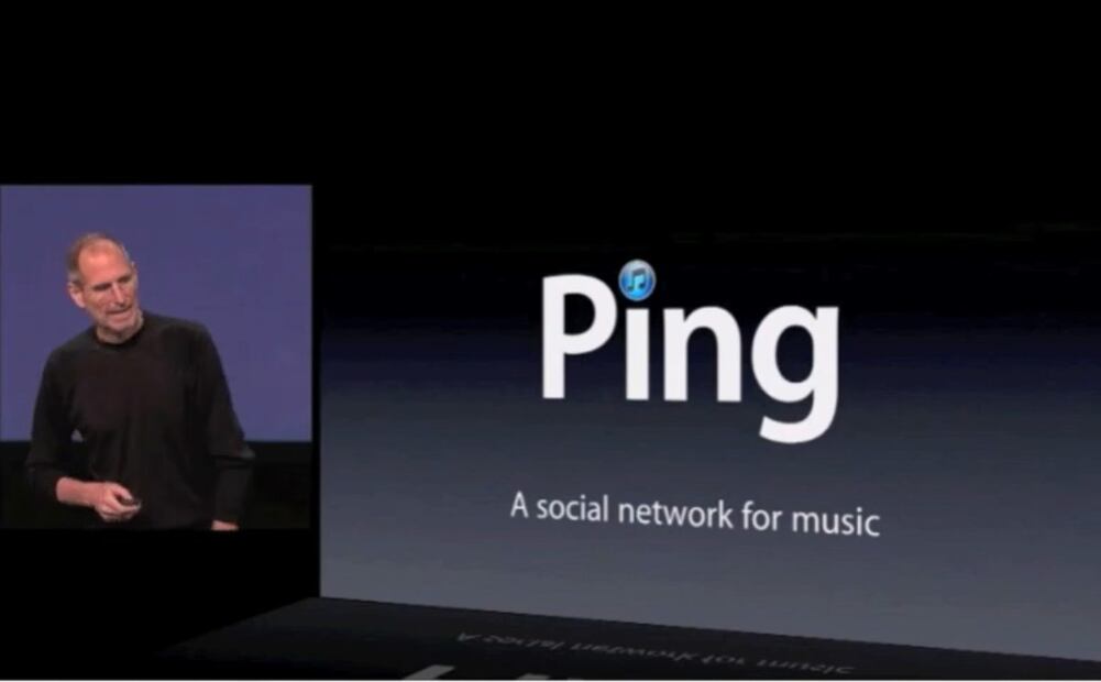 Así era Ping, la red social de Apple que fracasó. Imagen: captura de pantalla