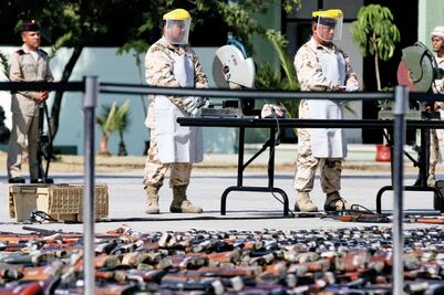 Sedena destruye más de 3 mil armas en BC y BCS